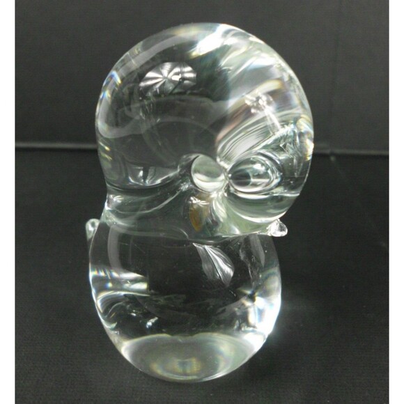 Vintage MCM FM Konstglas Ronneby Sweden Clear Glass Birds Paperweight Set of 2 - Picture 2 of 7